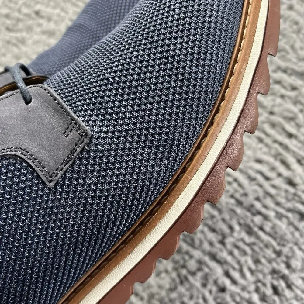 Johnston & Murphy Braydon Knit Plain Toe Shoes Men's 12M Navy Blue TRUFOAM